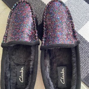 Clarks Faux Fur Indoor/Outdoor Slippers